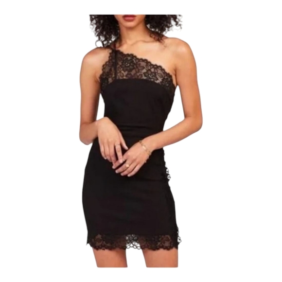 Free People Black One Shoulder Dress - Picture 6 of 7